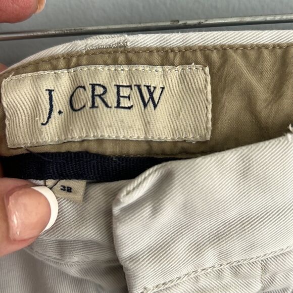 J Crew Mens 38 beige khaki shorts button fly - Picture 4 of 8